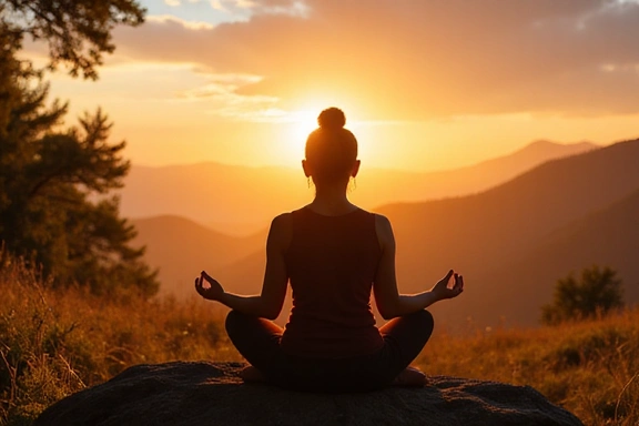 Una persona meditando en un entorno tranquilo, simbolizando la conexión entre mente y cuerpo.