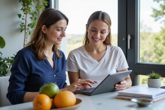 Nutricionista realizando una consulta individual con un paciente